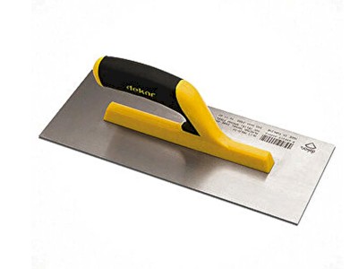 Dekor Plastik Saplı Çelik Alçı Malası (Paslanmaz Çelik) 35 cm