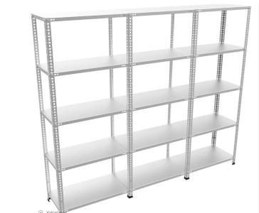5 Katlı 3 Lü Bitişik Çelik Raf Galvaniz Raf Arşiv Rafı Depo Rafı Kiler Rafı 31x75x200 Dx51 Kalite 31x75x200 cm